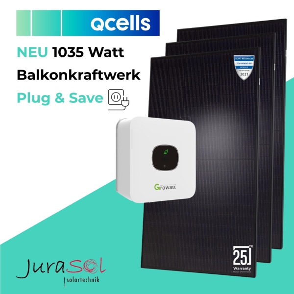 1035 Watt Plug & Save Paket Q-Cells, Growatt